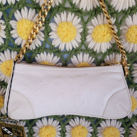 Juicy Couture Leather Ostrich Pattern Baguette Bag - Picture 3 of 14